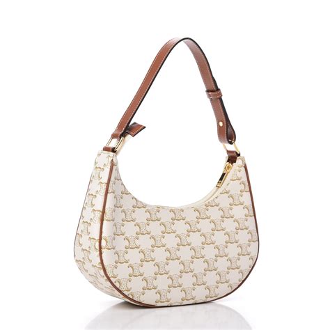 celine white triomphe bag|celine triomphe bag vintage.